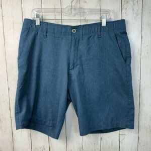 Swiss Tech Men's Navy Heather Hybrid Performance Flat Front Shorts Size 36